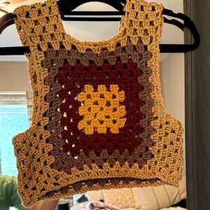 Crochet Multicolor Crop Top